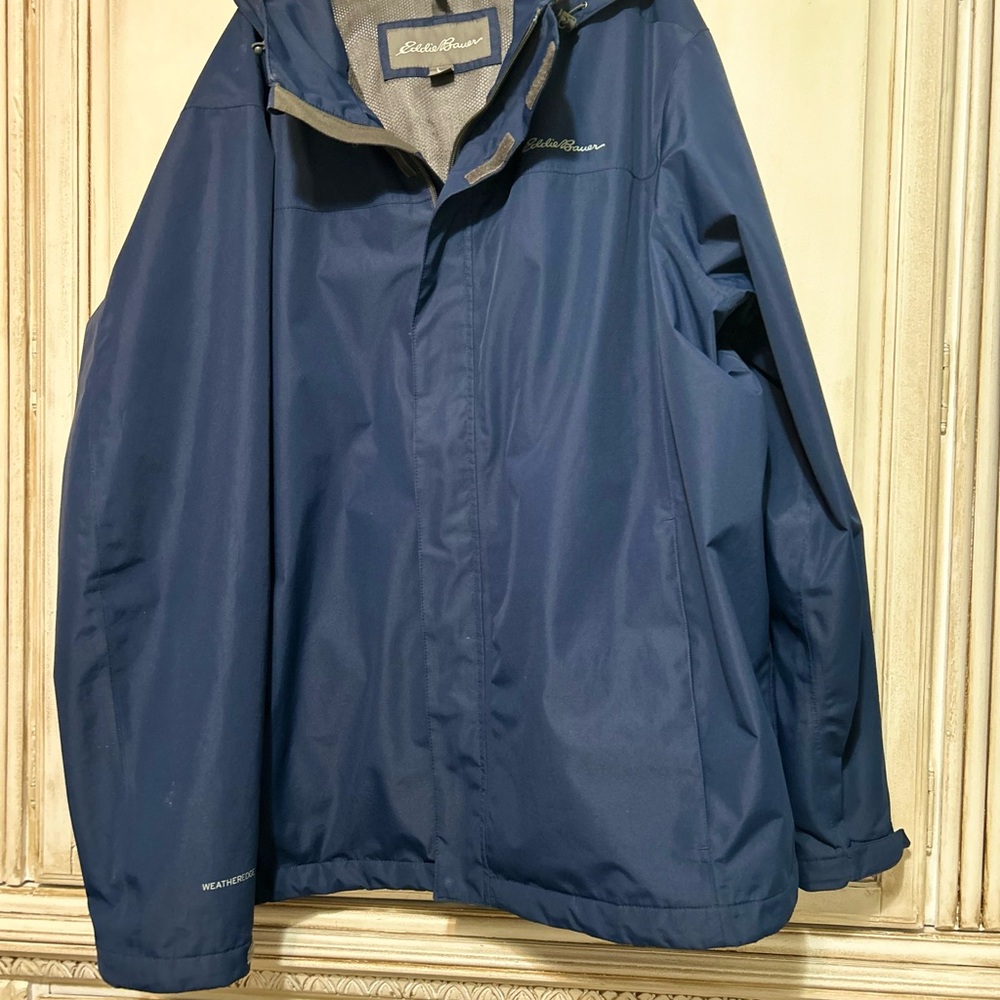Eddie Bauer Men's Blue Raincoat